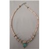 Image 2 : Silver Turquoise Heishi Shell Necklace