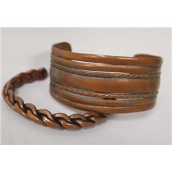 Vintage Navajo Copper Bracelets