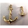 Image 1 : 2 14K Gold Anchor Pendants