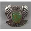 Image 1 : Navajo Eagle Pin Turquoise Sterling - Cleveland