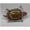 Image 1 : Navajo Sterling Turquoise Turtle Pin/Pendant - AJC