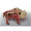 Image 2 : Navajo Silver Turquoise Buffalo Pin/Pendant - AJC