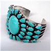 Image 1 : Navajo Sterling Turquoise Cluster Bracelet - Smith