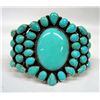 Image 2 : Navajo Sterling Turquoise Cluster Bracelet - Smith