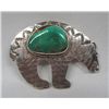 Image 1 : Navajo Sterling Turquoise Bear Pin/Pendant - AJC