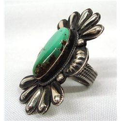 Navajo Sterling Turquoise Ring - Jesse Martinez