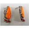 Image 3 : Navajo Sterling Spiny Oyster Earrings - Calladitto