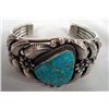 Image 4 : Navajo Sterling Turquoise Bracelet - Kirk Smith