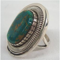 Navajo Sterling Turquoise Ring - Walter Vandever