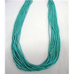 Navajo Turquoise Heishi 15 Strand Necklace