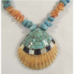 Santo Domingo Turquoise Shell Necklace