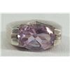 Image 2 : Amethyst Silver Ring Size 8 1/2