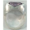 Image 3 : Amethyst Silver Ring Size 8 1/2