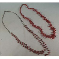 2 Coral Necklaces