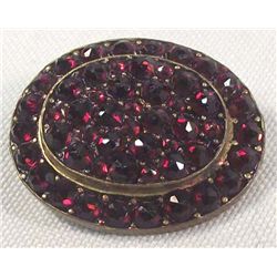 Antique Estate German Garnet Brooch