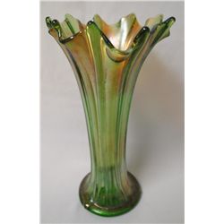 Dugan Pulled Loop Vase - Green Iridescence