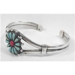 Zuni Turquoise Coral Bracelet
