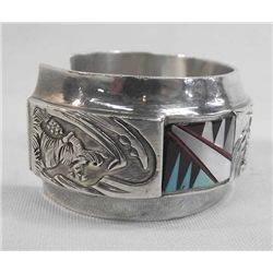 Sterling Kachina Bracelet Hallmark TJ