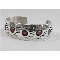 Navajo Sterling Bear Claw Bracelet - P Spencer