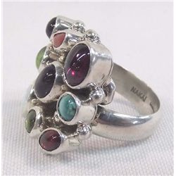 Sterling Multi Color Stone Ring - Nakai