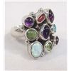 Image 2 : Sterling Multi Color Stone Ring - Nakai
