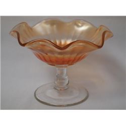 Northwood Glass-''Rays'' Pattern Marigold Compote