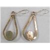 Image 2 : Turquoise Gold Over Silver Pierced Earrings