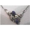 Image 1 : Sterling Lapis Pendant Necklace Hallmark