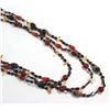 Image 1 : Necklace, 3 Strands, Carnelian, Garnet & Agate
