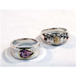 2 Sterling Silver Rings