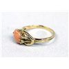 Image 2 : 14K Gold Ring With Pink Coral