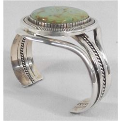 Navajo Silver Turquoise Bracelet-Walter Vandever
