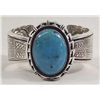 Image 3 : Acoma Silver and Turquoise Bracelet-Tony Chino