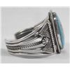 Image 3 : Navajo Silver Turquoise Bracelet-Rick Martinez