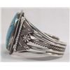 Image 4 : Navajo Silver Turquoise Bracelet-Rick Martinez