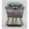 Image 2 : Navajo Silver Turquoise Bracelet- Cleveland