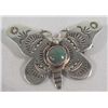Image 1 : Navajo Silver Turquoise Pin/Pendant-Cleveland