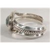Image 3 : Navajo Silver Turquoise Bracelet-Walter Vandever