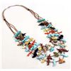 Image 1 : Zuni 4 Strand Fetish Necklace Coral Turquoise