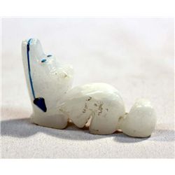 Zuni White Quartz Fox Fetish