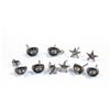 Image 1 : Nine Pair ''Texas'' Post Earrings - Hats & Badges