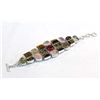 Image 2 : Sterling Silver Multi-Stone Bracelet