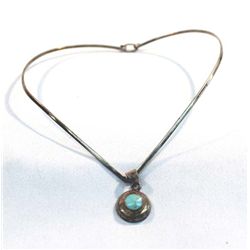 Taxco Silver Turquoise Necklace