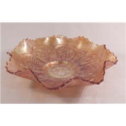 Fenton ''Peacock & Grape'', Marigold Ruffled Dish