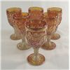 Image 1 : Imperial Carnival Glass-6 Wines 4'' Grape Pattern