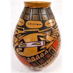 Mata Ortiz Polychrome Lizard Jar