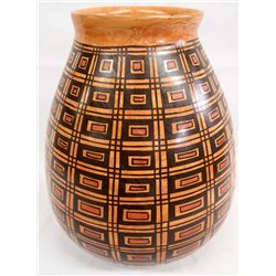 Mata Ortiz Marbelized Tall Jar - Tito Enriquez