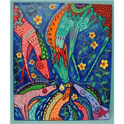 Original Acrylic Painting on Canvas-Kills Thunder