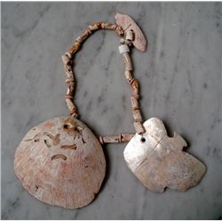 Prehistoric Multi-shell Pendant and Bead Necklace