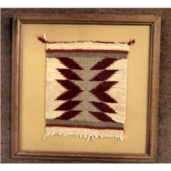 Framed Navajo Sampler Weaving